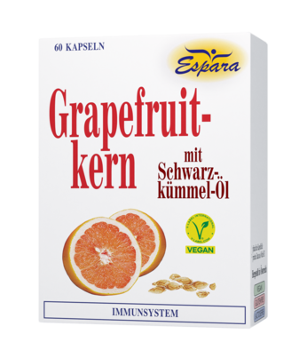 Sie sehen eine Packung Espara Grapefruitkern Kapseln, Produktbild: 01 Espara Grapefruitkern Kapseln, A-Nr.: 1879046 - 01
