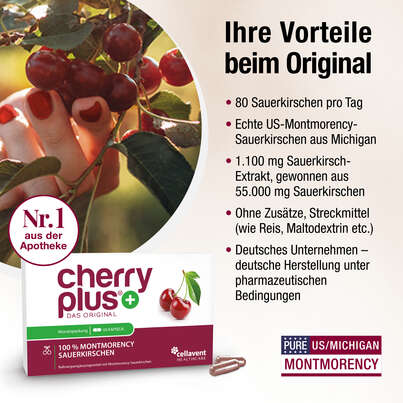 Montmorency-Sauerkirsch Kapseln – hochdosierter Extrakt – 55.000 mg pro Tagesdosis, A-Nr.: 4753883 - 03