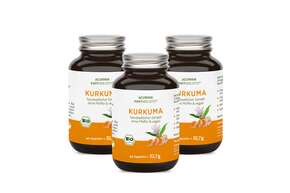 Bio Kurkuma Kapseln – 40-fache Bioverfügbarkeit ohne Pfeffer – 100% natürliches Vollspektrum Kurkuma, A-Nr.: 5614178 - 01