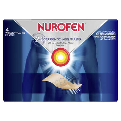 Sie sehen eine Packung Nurofen 24.Std. Schmerzpflaster, Produktbild: 01 Nurofen 24.Std. Schmerzpflaster, A-Nr.: 4975023 - 01