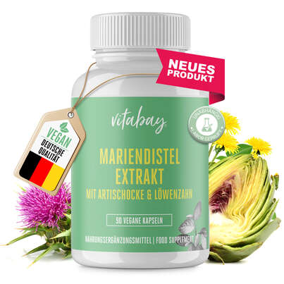 Vitabay Mariendistel Extrakt mit Artischocke &amp; Löwenzahn Kapseln, A-Nr.: 5878724 - 02