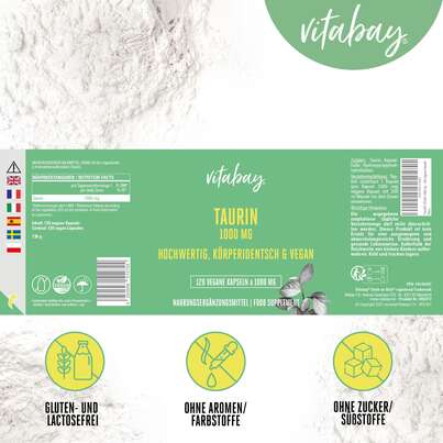 Vitabay Taurin 1000 mg Kapseln, A-Nr.: 5878693 - 06