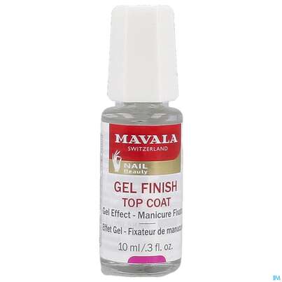 Sie sehen eine Packung Mavala Gel Finish Top Coat Ueberlack 10ml, Produktbild: 02 Mavala Gel Finish Top Coat Ueberlack 10ml, A-Nr.: 4270469 - 02