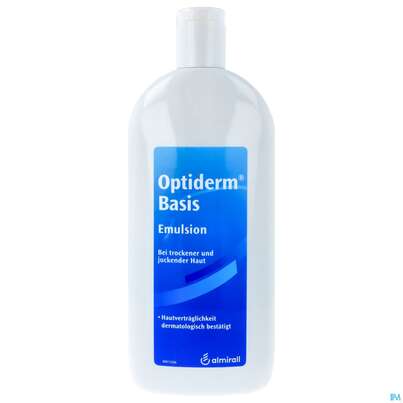 Sie sehen eine Packung Optiderm Basis Emulsion 500ml, Produktbild: 02 Optiderm Basis Emulsion 500ml, A-Nr.: 4727265 - 02