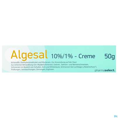 Sie sehen eine Packung Algesal Creme 50g, Produktbild: 01 Algesal Creme 50g, A-Nr.: 1321195 - 01