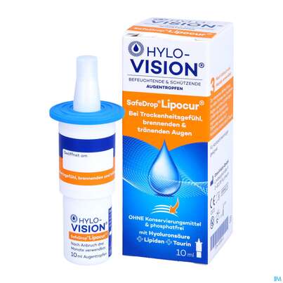 Sie sehen eine Packung Augentropfen Hylo-vision Safe Drop Lipocur 10ml 1st, Produktbild: 04 Augentropfen Hylo-vision Safe Drop Lipocur 10ml 1st, A-Nr.: 5381567 - 04