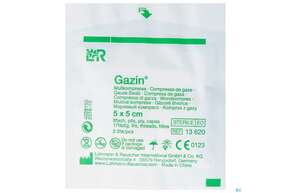 Mullkompressen Gazin Baumw.17faedig Steril 8fach 5x 5cm 2st, A-Nr.: 2569997 - 01