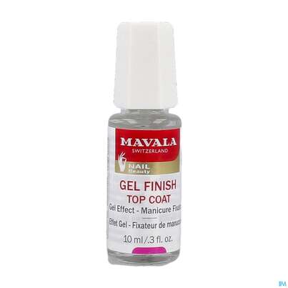 Sie sehen eine Packung Mavala Gel Finish Top Coat Ueberlack 10ml, Produktbild: 07 Mavala Gel Finish Top Coat Ueberlack 10ml, A-Nr.: 4270469 - 07