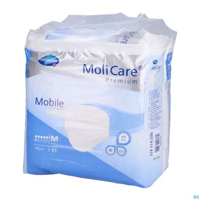 Inkontinenz Molicare Premium/mobile/6 Tropfen Blau M 80-120cm 14st, A-Nr.: 2578648 - 04