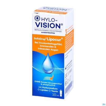 Sie sehen eine Packung Augentropfen Hylo-vision Safe Drop Lipocur 10ml 1st, Produktbild: 02 Augentropfen Hylo-vision Safe Drop Lipocur 10ml 1st, A-Nr.: 5381567 - 02