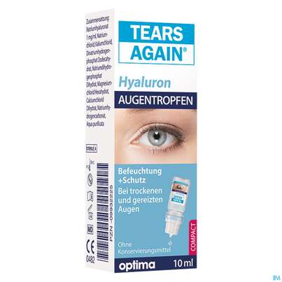Sie sehen eine Packung Augentropfen Tears Again 0,1% 10ml, Produktbild: 01 Augentropfen Tears Again 0,1% 10ml, A-Nr.: 4030297 - 01