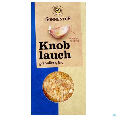 Sie sehen eine Packung Sonnentor Bio Knoblauch Granuliert 00325 40g, Produktbild: 01 Sonnentor Bio Knoblauch Granuliert 00325 40g, A-Nr.: 3740134 - 01