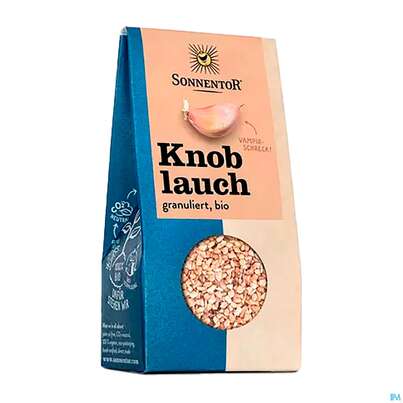 Sie sehen eine Packung Sonnentor Bio Knoblauch Granuliert 00325 40g, Produktbild: 03 Sonnentor Bio Knoblauch Granuliert 00325 40g, A-Nr.: 3740134 - 03