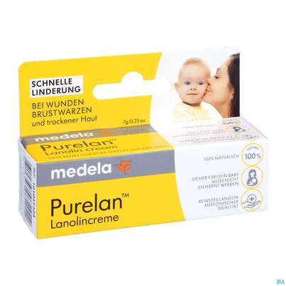 Sie sehen eine Packung Medela Pure Lan Brustwarzencreme 7g, Produktbild: 07 Medela Pure Lan Brustwarzencreme 7g, A-Nr.: 2048643 - 07