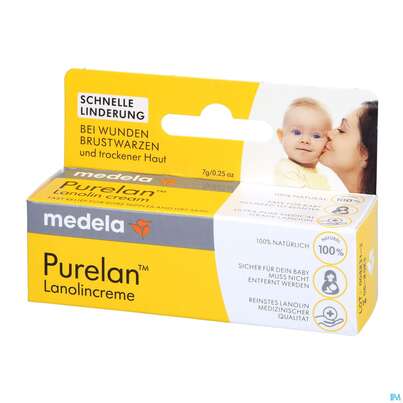 Sie sehen eine Packung Medela Pure Lan Brustwarzencreme 7g, Produktbild: 09 Medela Pure Lan Brustwarzencreme 7g, A-Nr.: 2048643 - 09