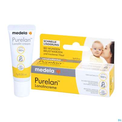 Sie sehen eine Packung Medela Pure Lan Brustwarzencreme 7g, Produktbild: 12 Medela Pure Lan Brustwarzencreme 7g, A-Nr.: 2048643 - 12