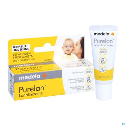 Sie sehen eine Packung Medela Pure Lan Brustwarzencreme 7g, Produktbild: 11 Medela Pure Lan Brustwarzencreme 7g, A-Nr.: 2048643 - 11