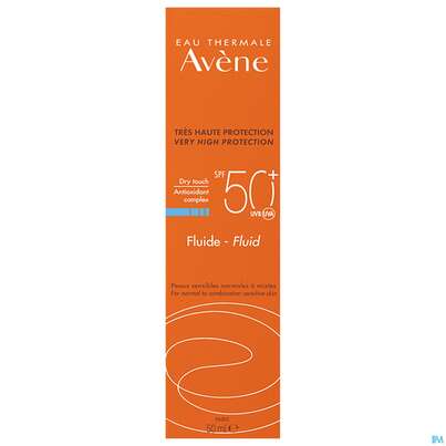 Sie sehen eine Packung Avène Sonnenfluid Spf 50+ Mit Duftstoffen 50ml, Produktbild: 01 Avène Sonnenfluid Spf 50+ Mit Duftstoffen 50ml, A-Nr.: 2840448 - 01