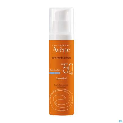Sie sehen eine Packung Avène Sonnenfluid Spf 50+ Mit Duftstoffen 50ml, Produktbild: 05 Avène Sonnenfluid Spf 50+ Mit Duftstoffen 50ml, A-Nr.: 2840448 - 05