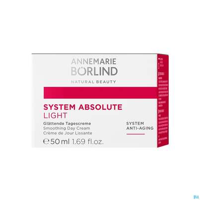 Sie sehen eine Packung Boerlind System/absolute Glaettende/tagescreme Light Texture 60470 50ml, Produktbild: 02 Boerlind System/absolute Glaettende/tagescreme Light Texture 60470 50ml, A-Nr.: 4175759 - 02