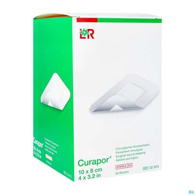 Sie sehen eine Packung Wundverband Curapor Steril Chirurgisch 10x 8cm 50st, Produktbild: 03 Wundverband Curapor Steril Chirurgisch 10x 8cm 50st, A-Nr.: 4041651 - 03