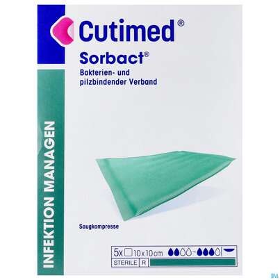 Saugkompresse Cutimed/sorbact Pad 10x10cm Nr 72 5st, A-Nr.: 2996021 - 01