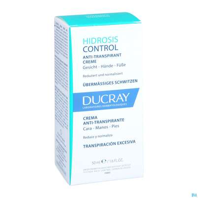 Sie sehen eine Packung Ducray Hidrosis Control Hidrosis Control Creme Für Gesicht, Hände Und Füße 50ml, Produktbild: 03 Ducray Hidrosis Control Hidrosis Control Creme Für Gesicht, Hände Und Füße 50ml, A-Nr.: 5607362 - 03