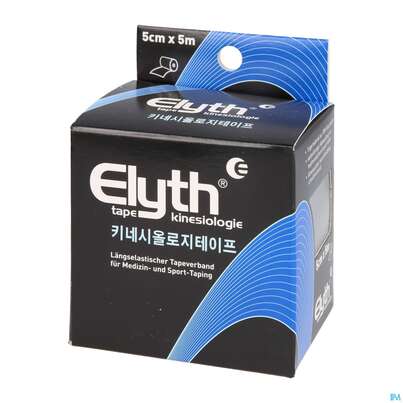 Sie sehen eine Packung Tape Elyth Kinesiotape-verband 5cmx 5m Schwarz 1st, Produktbild: 04 Tape Elyth Kinesiotape-verband 5cmx 5m Schwarz 1st, A-Nr.: 3267270 - 04