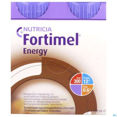 Sie sehen eine Packung Fortimel 1.5kcal 200ml Schoko 4st, Produktbild: 01 Fortimel 1.5kcal 200ml Schoko 4st, A-Nr.: 3237553 - 01