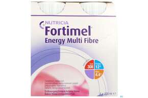 Fortimel/multifibre 1,5kcal 200ml Flasche Erdbeer 4st, A-Nr.: 3237671 - 01