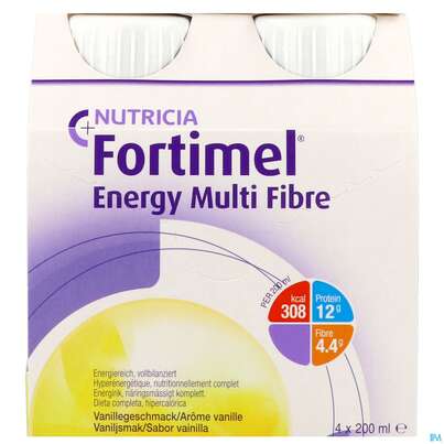 Fortimel/multifibre 1,5kcal 200ml Flasche Vanille 4st, A-Nr.: 3237731 - 01