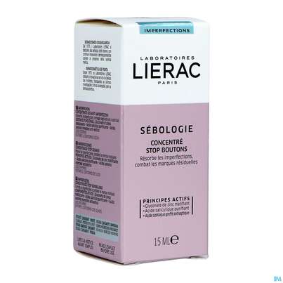 Sie sehen eine Packung Lierac Sebologie Anti-pickel/neu 15ml, Produktbild: 02 Lierac Sebologie Anti-pickel/neu 15ml, A-Nr.: 4831382 - 02