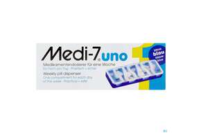 Medikamentendosierer Medi-7 -pharmag Uno F.7 Tage Blau 1st, A-Nr.: 3451619 - 01