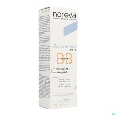Sie sehen eine Packung Noreva Aquareva Getönte-bb Creme Hell 40ml, Produktbild: 02 Noreva Aquareva Getönte-bb Creme Hell 40ml, A-Nr.: 4995600 - 02