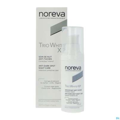 Sie sehen eine Packung Noreva Trio White Xp Nachtpflege 30ml, Produktbild: 04 Noreva Trio White Xp Nachtpflege 30ml, A-Nr.: 3948188 - 04