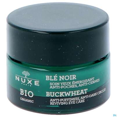 Sie sehen eine Packung Nuxe Bio Eye Care Buckwheat Anti-puffiness Anti-dark Circles 15ml, Produktbild: 04 Nuxe Bio Eye Care Buckwheat Anti-puffiness Anti-dark Circles 15ml, A-Nr.: 5607729 - 04