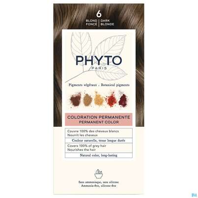 Sie sehen eine Packung Phytocolor 6 Dunkelblond Neu 1pk, Produktbild: 01 Phytocolor 6 Dunkelblond Neu 1pk, A-Nr.: 4899546 - 01