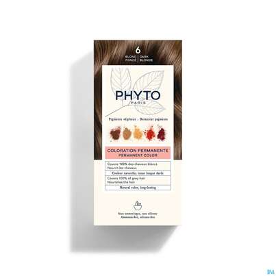 Sie sehen eine Packung Phytocolor 6 Dunkelblond Neu 1pk, Produktbild: 02 Phytocolor 6 Dunkelblond Neu 1pk, A-Nr.: 4899546 - 02