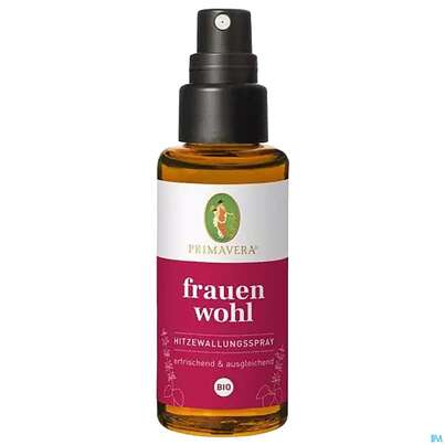 Sie sehen eine Packung Primavera Frauenwohl Hitzewallungsspray Bio 50ml, Produktbild: 02 Primavera Frauenwohl Hitzewallungsspray Bio 50ml, A-Nr.: 4761902 - 02