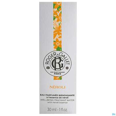 Sie sehen eine Packung Roger & Gallet Neroli Wellbeing Fragrant Water 30ml, Produktbild: 03 Roger & Gallet Neroli Wellbeing Fragrant Water 30ml, A-Nr.: 5668866 - 03