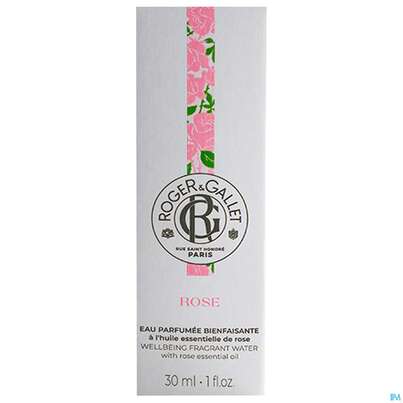 Sie sehen eine Packung Roger&gallet Wasser Rose Duftendes Wohlfühl-wasser 30ml, Produktbild: 01 Roger&gallet Wasser Rose Duftendes Wohlfühl-wasser 30ml, A-Nr.: 5668843 - 01