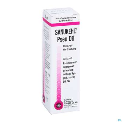 Sie sehen eine Packung Sanukehl Pseu Tropfen D6 10ml, Produktbild: 03 Sanukehl Pseu Tropfen D6 10ml, A-Nr.: 2216980 - 03