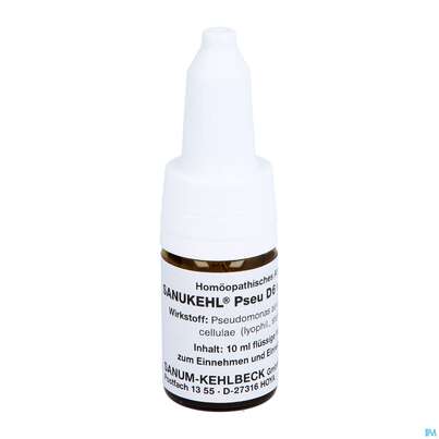 Sie sehen eine Packung Sanukehl Pseu Tropfen D6 10ml, Produktbild: 06 Sanukehl Pseu Tropfen D6 10ml, A-Nr.: 2216980 - 06