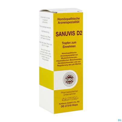 Sie sehen eine Packung Sanuvis Tropfen D2 30ml, Produktbild: 02 Sanuvis Tropfen D2 30ml, A-Nr.: 4084382 - 02