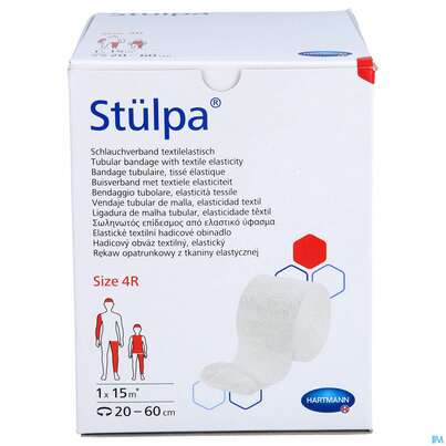 Sie sehen eine Packung Schlauchverband Stuelpa-fertigverband Rollen Gr 4r 10cm 15m, Produktbild: 01 Schlauchverband Stuelpa-fertigverband Rollen Gr 4r 10cm 15m, A-Nr.: 0823842 - 01