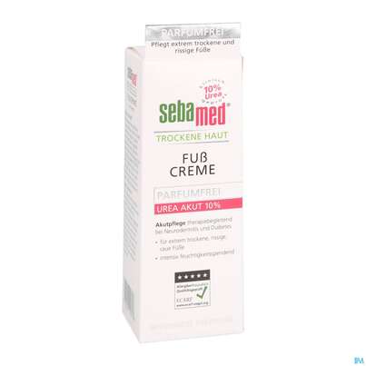 Sie sehen eine Packung Fuss Creme Sebamed Trockene Haut Urea 10% Parf.fr 100ml, Produktbild: 03 Fuss Creme Sebamed Trockene Haut Urea 10% Parf.fr 100ml, A-Nr.: 4084956 - 03