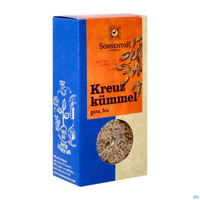 Sie sehen eine Packung Sonnentor Bio Kreuzkuemmel Ganz 00732 40g, Produktbild: 02 Sonnentor Bio Kreuzkuemmel Ganz 00732 40g, A-Nr.: 3740186 - 02