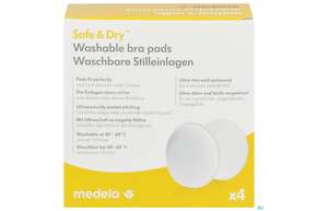 Sie sehen eine Packung Stilleinlagen -medela Waschbar 4st, Produktbild: 01 Stilleinlagen -medela Waschbar 4st, A-Nr.: 1543197 - 01