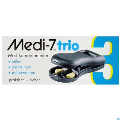 Sie sehen eine Packung Tabletten Teiler Medi 7 Trio 1st, Produktbild: 01 Tabletten Teiler Medi 7 Trio 1st, A-Nr.: 3796873 - 01