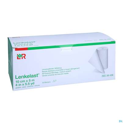 Sie sehen eine Packung Universalbinden Lenkelast 5mx 10cm 10st, Produktbild: 03 Universalbinden Lenkelast 5mx 10cm 10st, A-Nr.: 4284997 - 03